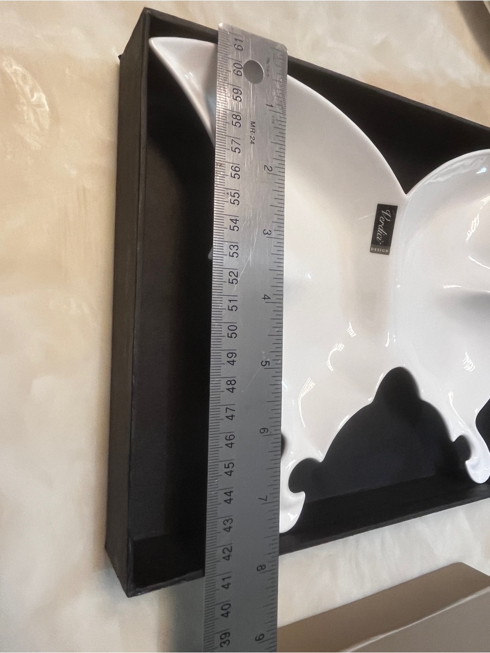 Verdici Design Porcelain Serving Platter w/ 2 compartments - Picture 14 of 14